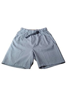 Nike Tech Pack Woven Grid Check Shorts Pull On Waist w/ Belt & Pockets Mens M